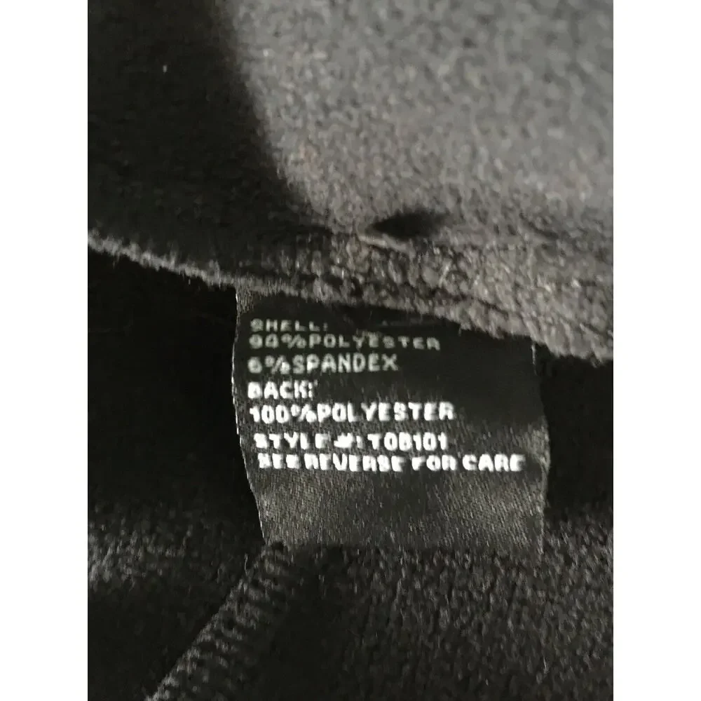 Blanc Noir Zip Front Hooded Active Utility Jacket Windbreaker Black Size Medium
